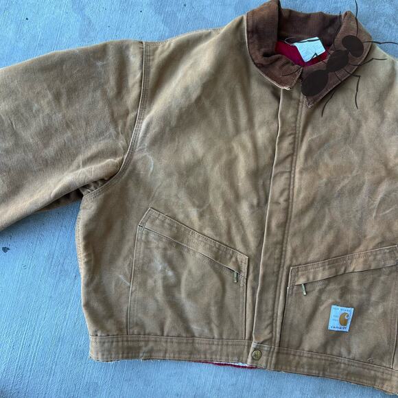 Vintage Y2K Carhartt cropped Detroit style brown work wear jacket - Picture 11 of 11